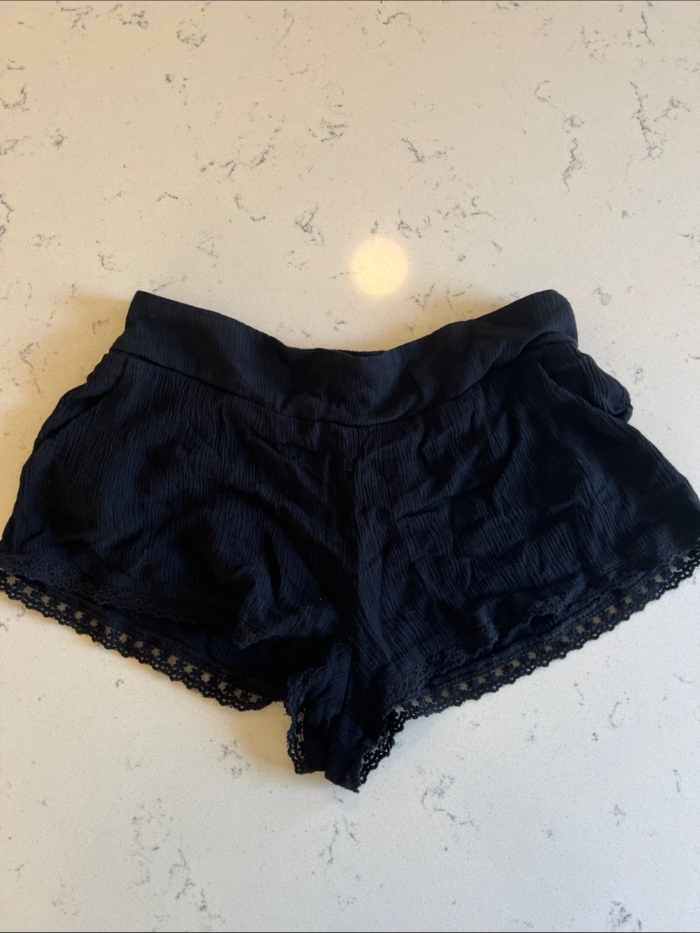 Forever 21 Black Lace-Trim Women’s Shorts
